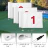 KINGTOP Golf Flagstick Mini, Putting Green Flag for Yard, 3 Feet Flagpole 2-Section Design, Stylish Black & White Striped Coated, Golf Pin Flags Hole Cup Set, 4" Putting Cup, Numbered# 1-6 view 2