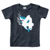 4th Birthday Shirt boy Shark Four Year Old Toddler Tshirt 4 Years t Boys tee Fourth Bday Outfit (US, Age, 4 Years, Charcoal Black) view 1