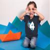 4th Birthday Shirt boy Shark Four Year Old Toddler Tshirt 4 Years t Boys tee Fourth Bday Outfit (US, Age, 4 Years, Charcoal Black) view 4