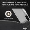 CJRB Prado Folding Pocket Knife 3.76" AR-RPM9 Sand Polish Steel Blade Ebony Handle Crossbar Lock for Men Outdoor, Survival, Camping and EDC, Ebony view 3