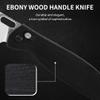 CJRB Prado Folding Pocket Knife 3.76" AR-RPM9 Sand Polish Steel Blade Ebony Handle Crossbar Lock for Men Outdoor, Survival, Camping and EDC, Ebony view 4