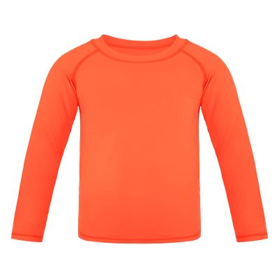 Auranso Boys Rash Guard Swim Shirt UPF 50+ Long Sleeve Sun Protection Quick Dry Shirt Orange Color 14-15Years