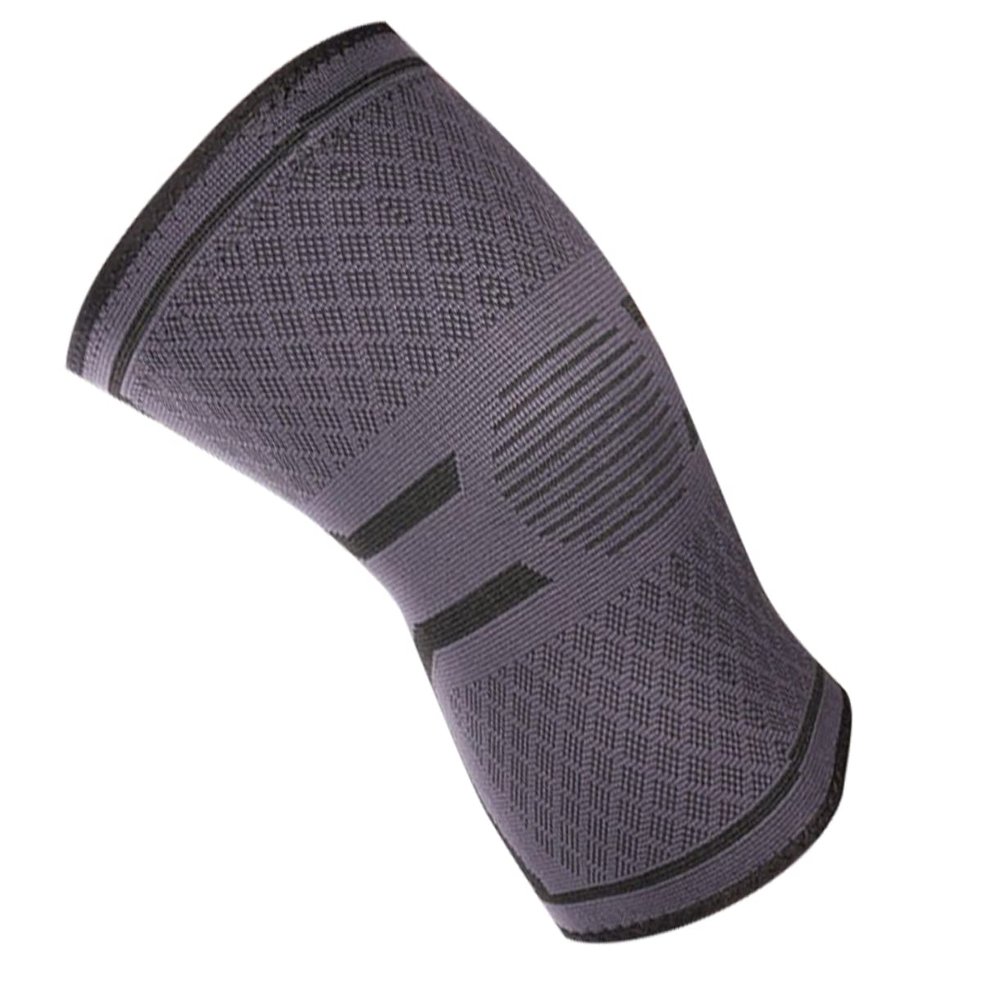 FOMIYES 1pair Silicone Knee Pads Elastic Breathable Knitted Knee Protectors for Running Cycling and Sports Activities Grey Xl for Enhanced Comfort and Support