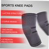 FOMIYES 1pair Silicone Knee Pads Elastic Breathable Knitted Knee Protectors for Running Cycling and Sports Activities Grey Xl for Enhanced Comfort and Support view 3