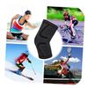 FOMIYES - Knee Protector Brace Sleeve for Running Hiking Outdoor Sports Comfortable Support for Knee Stability Black for Injury Prevention and Muscle view 2