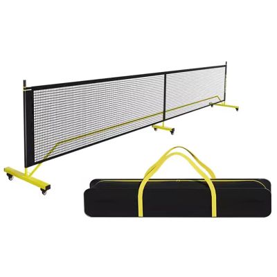 EABWLLPY Portable Pickleball Net Set 22ft, High Tenacity Tennis Net with Stand, for Indoor Outdoor Park Sports Field (Color : Pulley Yellow, Size : 6.7x0.92m/22x3ft)