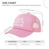 Ask Me About My Huge Ass Trucker Hat Adjustable Mesh Baseball Cap for Men Women Pink view 4