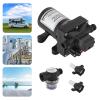 Ageanbri Black Fresh Water Pump RV Water Pump RV/Boat Water Pump Booster Self-priming Pump Water Diaphragm Pressure Pump 24V 3.0GPM Self-priming Pump 55PSI Pressure Pump for Bathroom Kitchen RV view 4