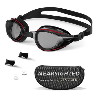 HDYAR Swim Goggles Shortsighted Swimming Goggles Anti Fog UV Protection Fit for Adult Men Women Youth, No Leaking (-2)