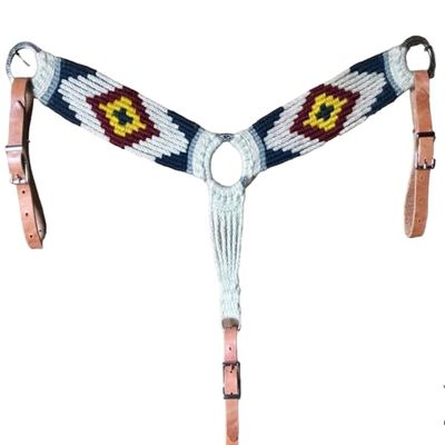 Cheval's International Wool Mohair Breast Collars: Premium Quality Horse Riding Equipment and Stylish Collar Accessories (Multi2_Cob)
