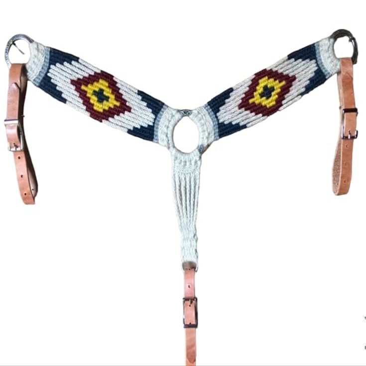 Cheval's International Wool Mohair Breast Collars: Premium Quality Horse Riding Equipment and Stylish Collar Accessories (Multi2_Cob)