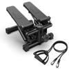 Vobzolite Mini Steppers for Exercise, Stair Stepper with Resistance Bands, Mini Stepper with 300LBS Loading Capacity, Hydraulic Fitness Stepper with LCD Monitor (Black) view 1