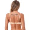 renvena Women's Sexy 1/4 Cup Lace Bra Balconette Mesh Underwired Unlined Demi Shelf Bra Daily Wear Nude B Large view 3