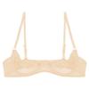 renvena Women's Sexy 1/4 Cup Lace Bra Balconette Mesh Underwired Unlined Demi Shelf Bra Daily Wear Nude B Large view 4