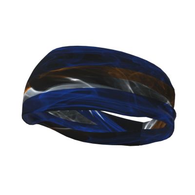 Smoke Style Flag of The Marshall Islands Headbands for Women Men Breathable Sports Headband Outdoor Interior Sports Wicking Hair Ties Leisure Hair Bands
