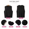 Blostirno Women's Sweater Vest V Neck Knit Pullover Vests Trendy Solid Knitwear Sleeveless Sweaters Tops(Green S) view 4