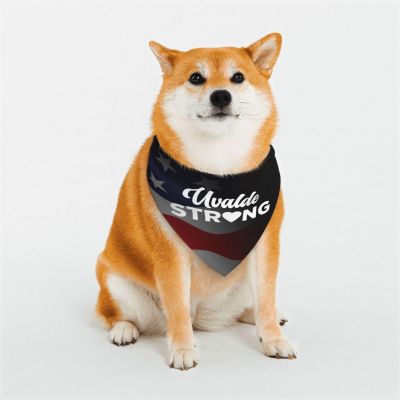 Uvalde Strong Pray Texas End Gun Violence Now Pet Scarf Washable Adjustable for Dogs Cat Pet