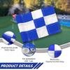 KINGTOP Golf Flagstick Mini, Putting Green Flag for Yard, 3 Feet Flagpole 2-Section Design, Stylish Black & White Striped Coated, Golf Pin Flags Hole Cup Set, 4" Putting Cup, 3-Pack view 2