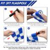 KINGTOP Golf Flagstick Mini, Putting Green Flag for Yard, 3 Feet Flagpole 2-Section Design, Stylish Black & White Striped Coated, Golf Pin Flags Hole Cup Set, 4" Putting Cup, 3-Pack view 4