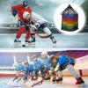 Wettarn 36 Pcs Foam Ice Hockey Pucks Indoor Knee Hockey Pucks with Mesh Bag for Kids Adults Practicing and Classic Training Official Regulation Diameter 3" (Colorful) view 3