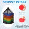 Wettarn 36 Pcs Foam Ice Hockey Pucks Indoor Knee Hockey Pucks with Mesh Bag for Kids Adults Practicing and Classic Training Official Regulation Diameter 3" (Colorful) view 4