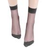 YOLAI 10 Pairs Sheer Socks Women Summer Thin Mesh Lace Ankle Socks Casual Crew Socks Black Grid One (Beige, One Size) view 1