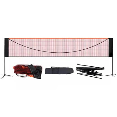 EABWLLPY Badminton Net with Stand 10/14/17/20ft, Foldable Tennis Volleyball Pickleball Net Set, for Indoor Sports Field (Size : 5.1m/17ft)