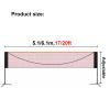 EABWLLPY Badminton Net with Stand 10/14/17/20ft, Foldable Tennis Volleyball Pickleball Net Set, for Indoor Sports Field (Size : 5.1m/17ft) view 3