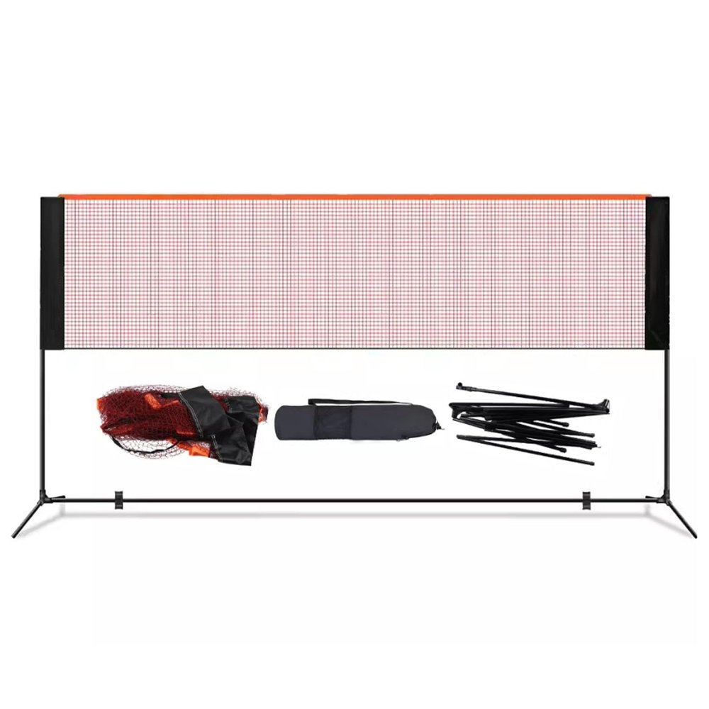 EABWLLPY Badminton Net with Stand 10/14/17/20ft, Foldable Tennis Volleyball Pickleball Net Set, for Indoor Sports Field (Size : 4.1m/14ft)