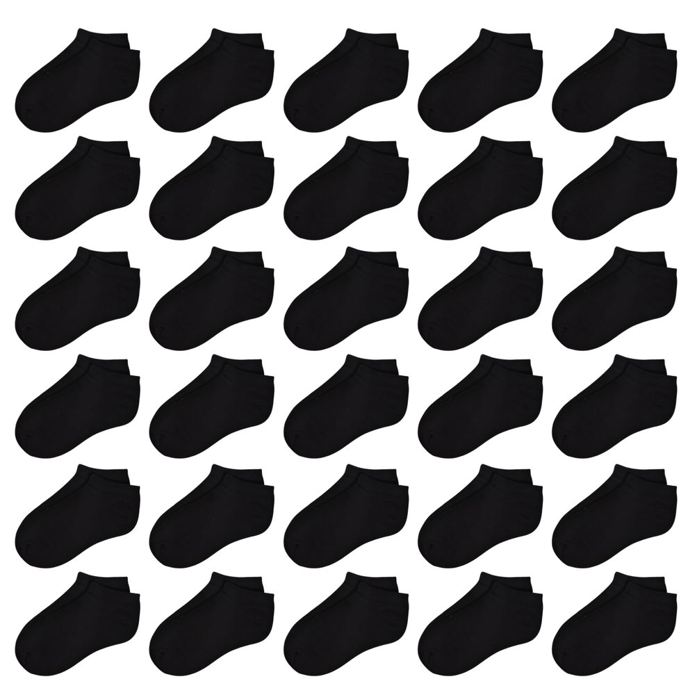 SPTRAMLE Toddler Socks 30 Pairs Kids Low Cut Socks for Boys Girls 2-4 Years Old Baby Children No Show Ankle Sock Black