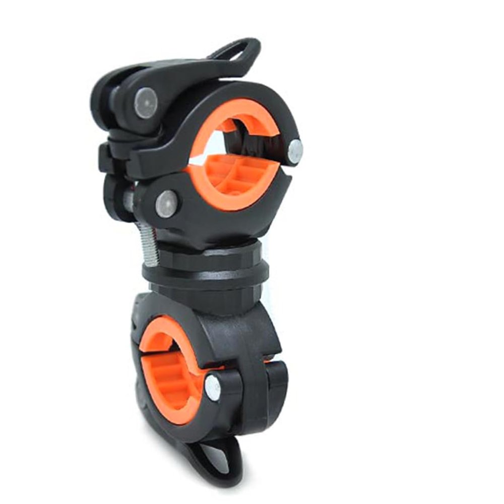 Outanaya Light Bracket Clip for Mountain Bike Flashlight Stand Durable Holder Quick Installation Fit Black Orange