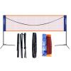 EABWLLPY Portable Badminton Net Set with Storage Bag, Stabilize Tennis Pickleball Net Stand, for Park Gym, Sturdy Structure (Size : 3.1m/10ft) view 1