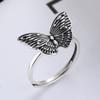 WCB1FPu Women's Personality Ring S925 Silver Ring Retro Adjustable Fashion Butterfly Open Ring Jewelry view 4