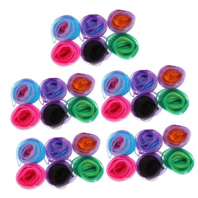 LIFKOME 30pcs Dance Scarves for Performance Versatile Juggling Props for Parties and Gatherings Lightweight and Skin-friendly Chiffon Material Random Colors