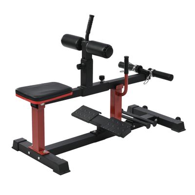 Hipicute Leg Raise Machine,Adjustable Seated Calf Machine Home Gym,Leg Training Equipment with Band Pegs,, Black & Red, MS308971AAJ