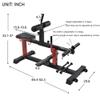 Hipicute Leg Raise Machine,Adjustable Seated Calf Machine Home Gym,Leg Training Equipment with Band Pegs,, Black & Red, MS308971AAJ view 2