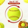 Sonwyoung 16 Pack Sports Practice Softball with Mesh Bag, Official Size and Weight Slowpitch Softball, Unmarked Leather Covered Youth Fastpitch Ball Training Ball for Training(12 Inch) view 2