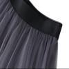 Honeystore Women's A Line Tulle Midi Tutu Tiered Petticoat Skirt Elastic Waist Prom Party Tutu Skirts 8063-Dark-Gray view 2