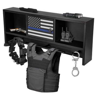 Neoaider Wall Mounted Police Gear Rack 36 x 4 x 15, Police Hanger