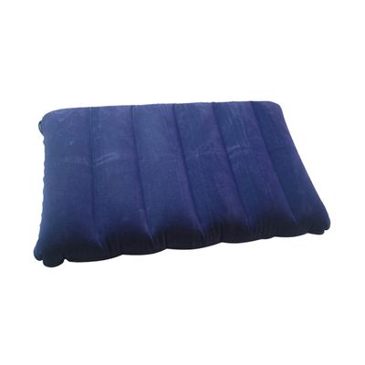 Amosfun 1pc Portable PVC Flocking Inflatable Pillow for Outdoor Travel Camping Neck Support Ergonomic Design for Driving and Journeys