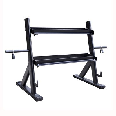 Fitness Dumbbell Rack Large 2 Tier Steel Dumbbell Stand Stable Dumbbell Rack Exercise Dumbbell Holder Home Commercial Fitness Equipment Dumbbell Holder