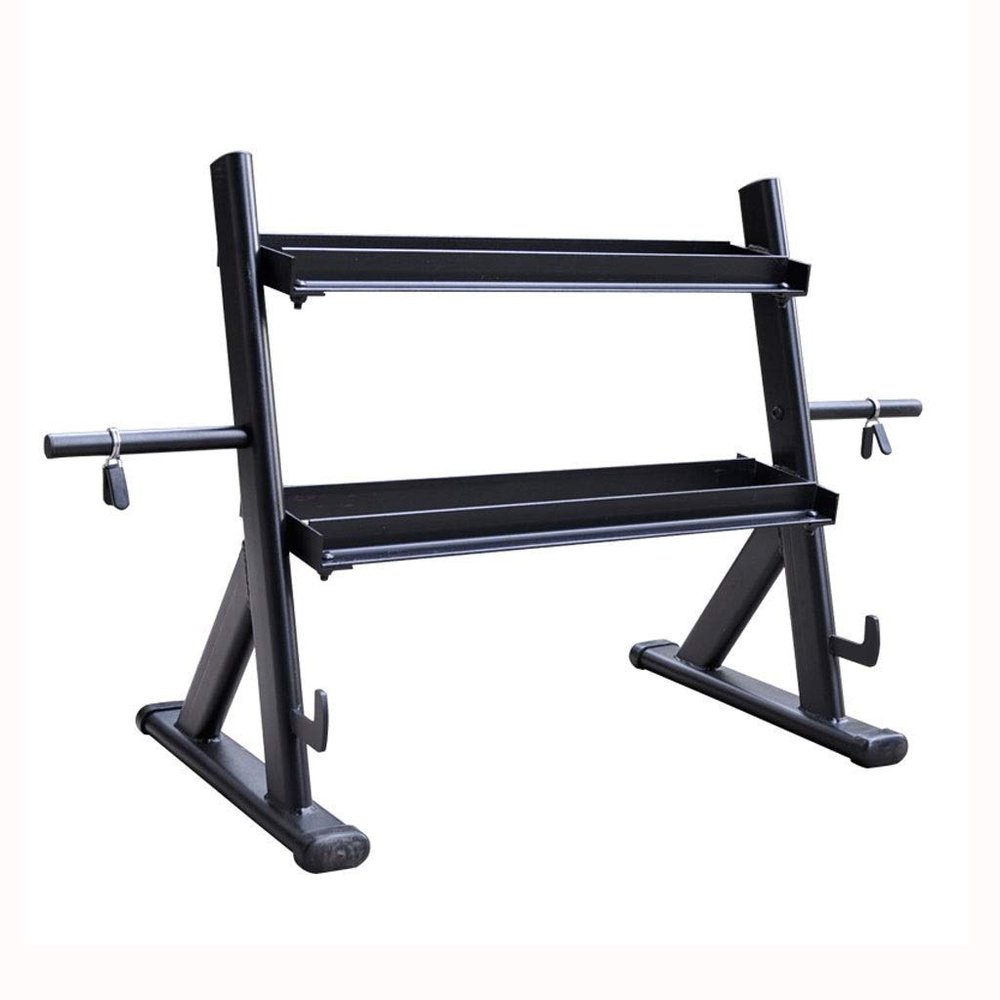 Fitness Dumbbell Rack Large 2 Tier Steel Dumbbell Stand Stable Dumbbell Rack Exercise Dumbbell Holder Home Commercial Fitness Equipment Dumbbell Holder