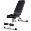 GeRRiT Folding Dumbbell Bench, Adjustable Weight Bench, Foldable Sit-ups Workout Bench, Compact Flat Board Preacher Curl for Abdomen Crunch Exercise Bench, 440lbs Capacity, White view 1