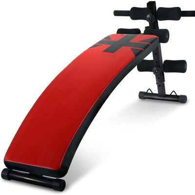 Adjustable Sit Up Bench Folding Supine Board, Sit-ups Fitness Equipment, Adjustable Foldable Abdominal Muscles Weight Dumbbell Bench Home for Full Body Workouts Device