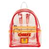 Loungefly Kansas City Chiefs Clear Mini Backpack, red/yellow view 1