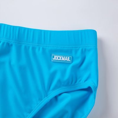 JOCKMAIL Mens Swim Briefs Underwear Rise Quick Dry Mens Beach Briefs Low (US, Alpha, Large, Regular, Regular, Blue)