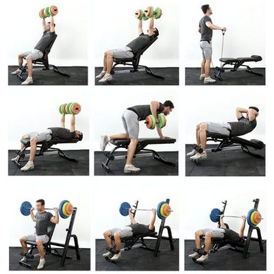 Weight Bench Weight Bench, Dumbbell Bench Home Folding Fitness Chair Sit-up Board Bench Press Bench Abdominal Muscle Sports Chair Workout Bench