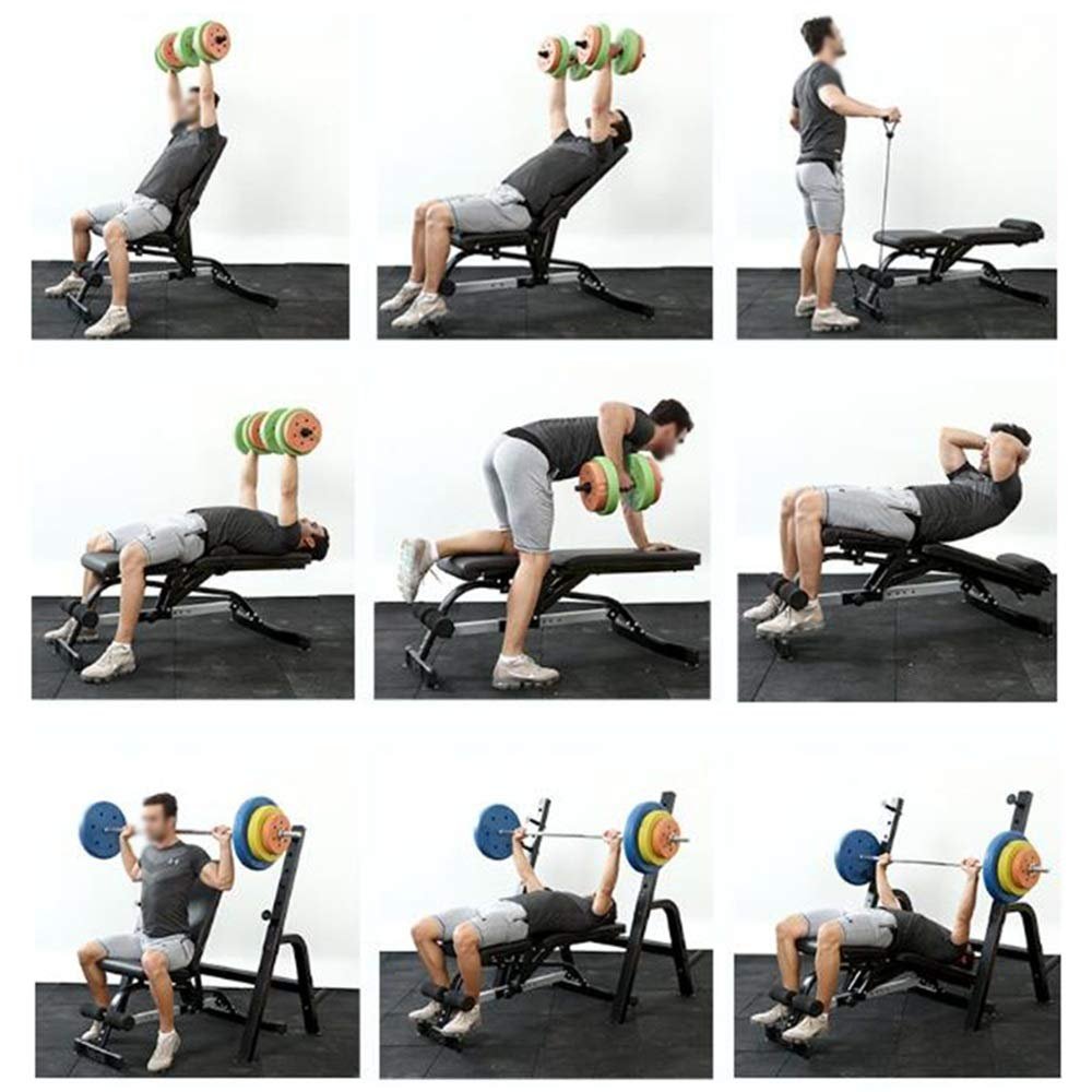 Weight Bench Weight Bench, Dumbbell Bench Home Folding Fitness Chair Sit-up Board Bench Press Bench Abdominal Muscle Sports Chair Workout Bench