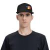 Joisbs America Belgium Friendship Flag Classic Unisex Sun Hat with Flat Brim - Adjustable and Stylish for Outdoor Adventures! Black view 2