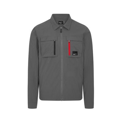 Porsche Motorsport Mens Utility Overshirt - Grey - Size: S, Small Big